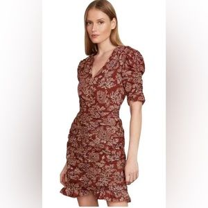 Veronica Beard Josephine Ruched Mini Dress